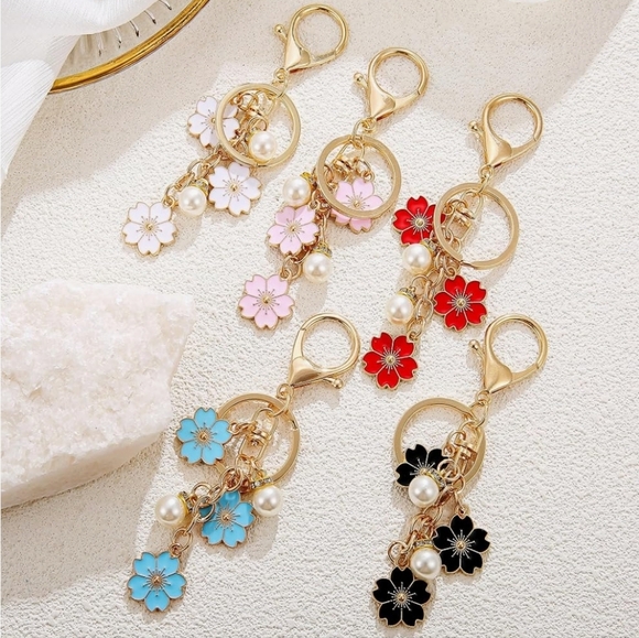 Accessories - Cherry Blossom Flower Keychain - Choice Of One